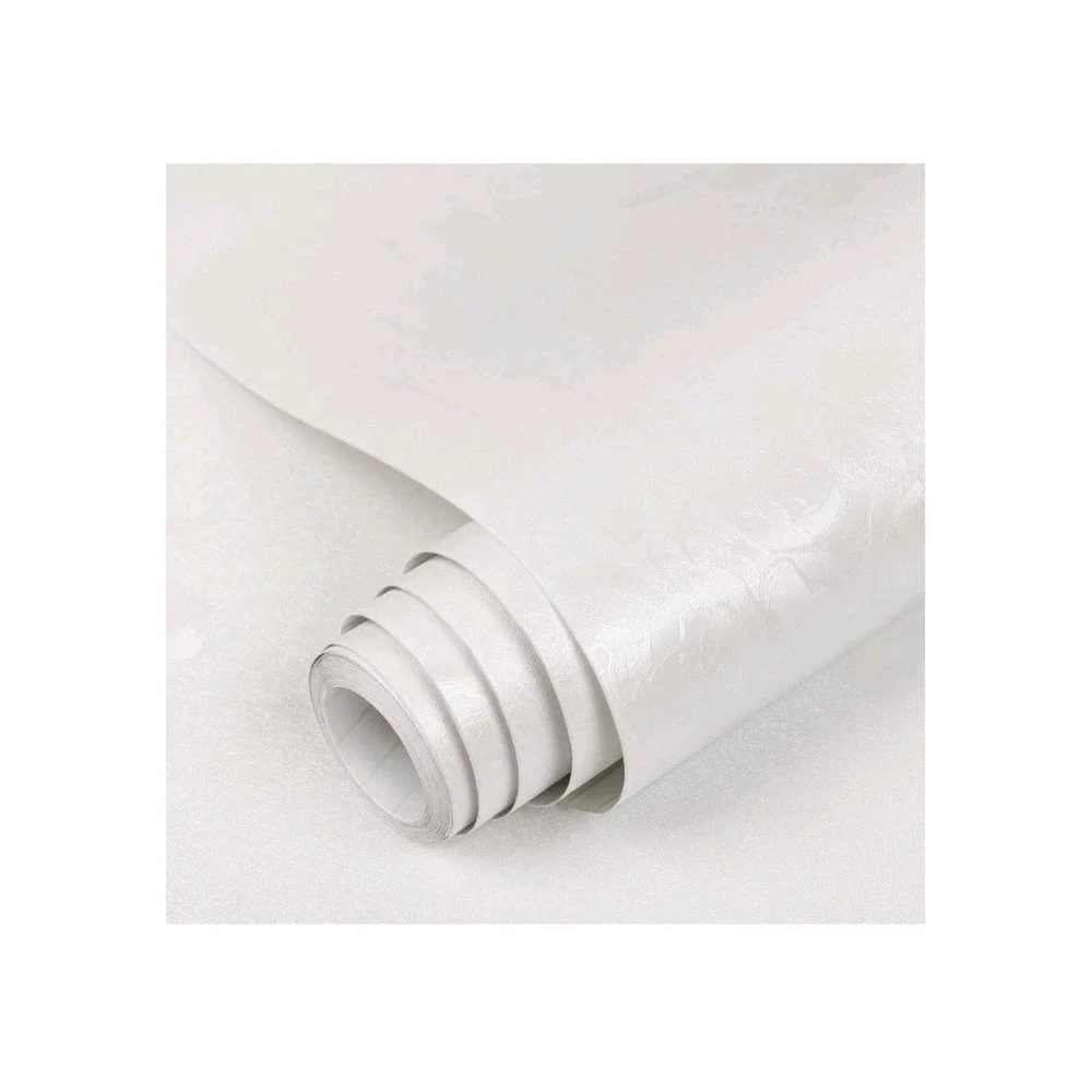 Tanone White Embossed Peel & Stick Vinyl Contact Paper 15.8